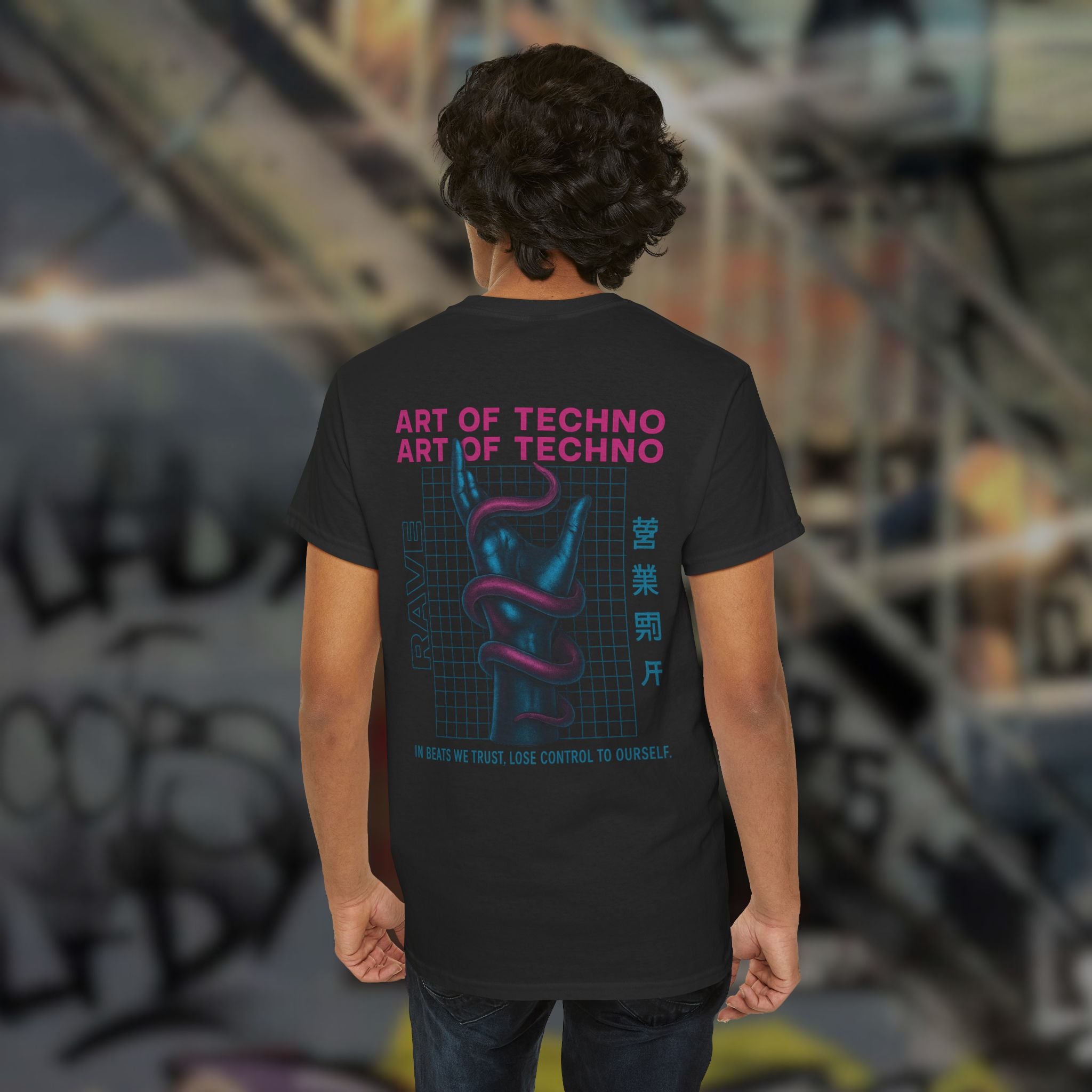 Art of Techno – Unisex zwaar katoenen rave-T-shirt