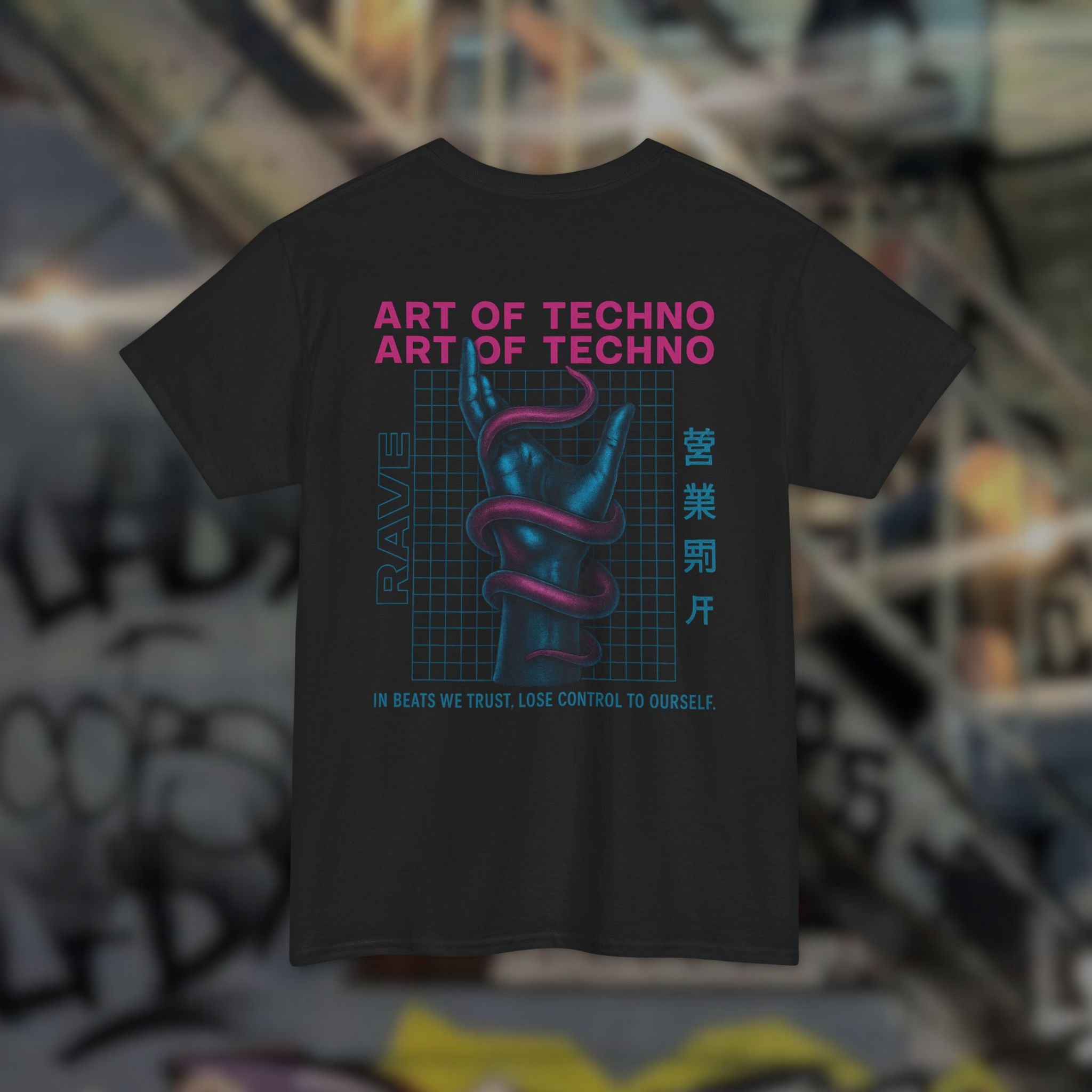 Art of Techno – Unisex zwaar katoenen rave-T-shirt
