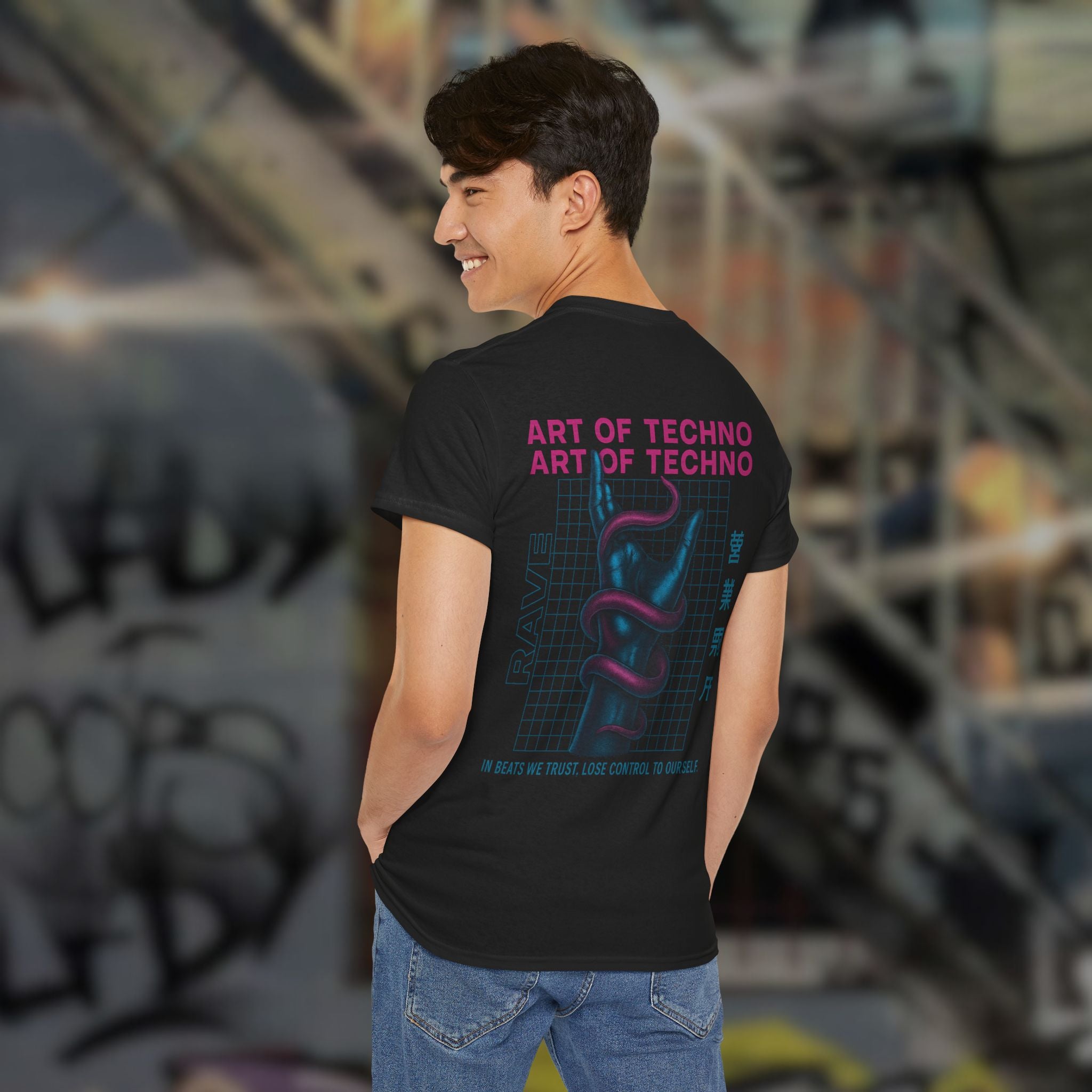 Art of Techno – Unisex zwaar katoenen rave-T-shirt
