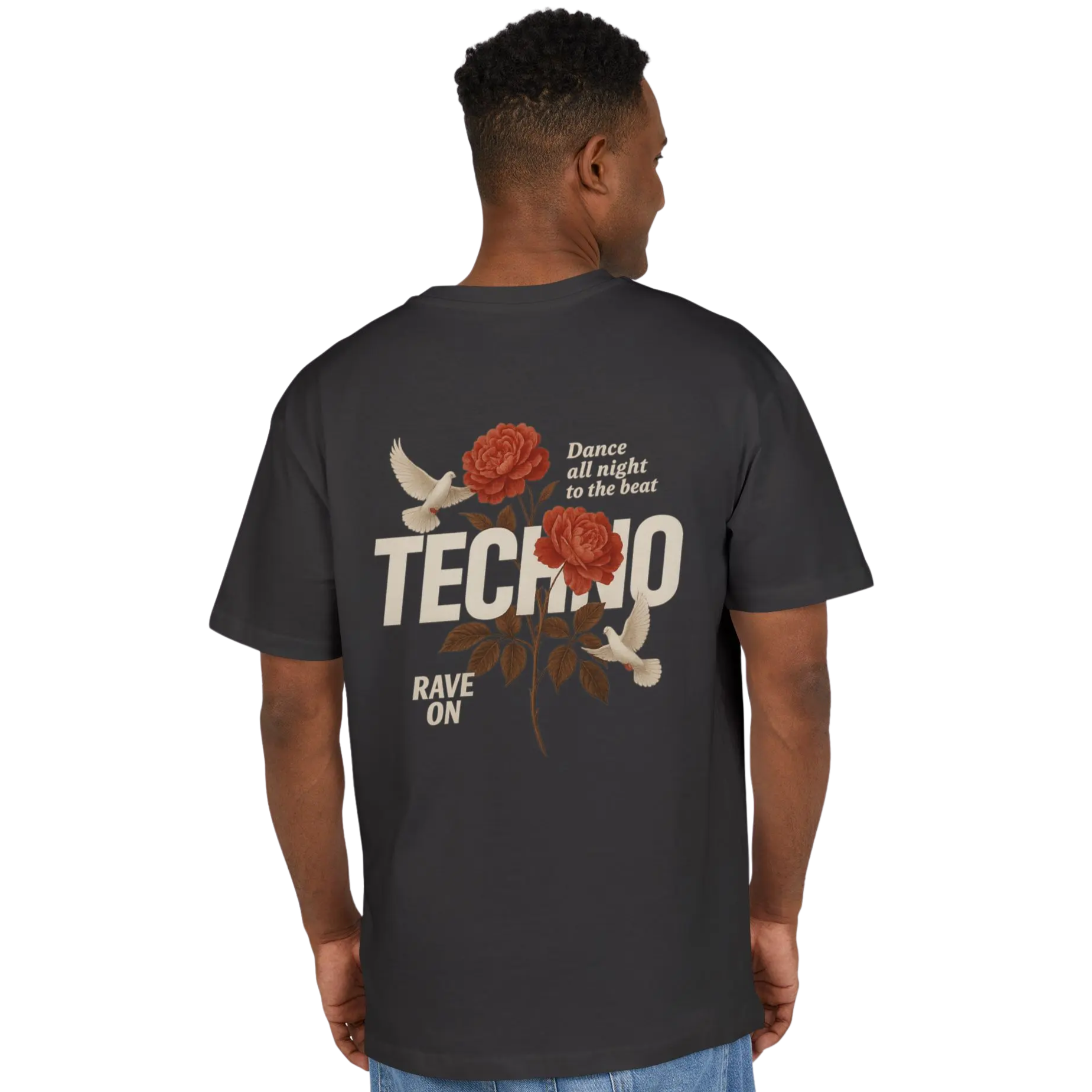 Techno Rose Rave Oversized Shirt