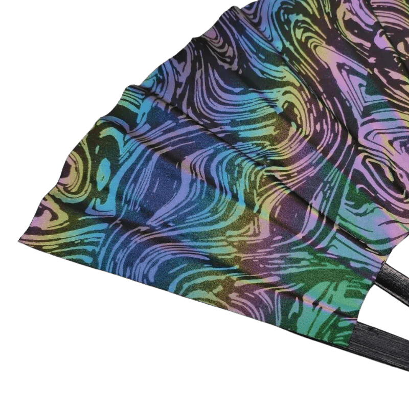 Chromatic Dancewave - Reflektiver XXL Rave-Fächer für Festivals & Techno-Partys