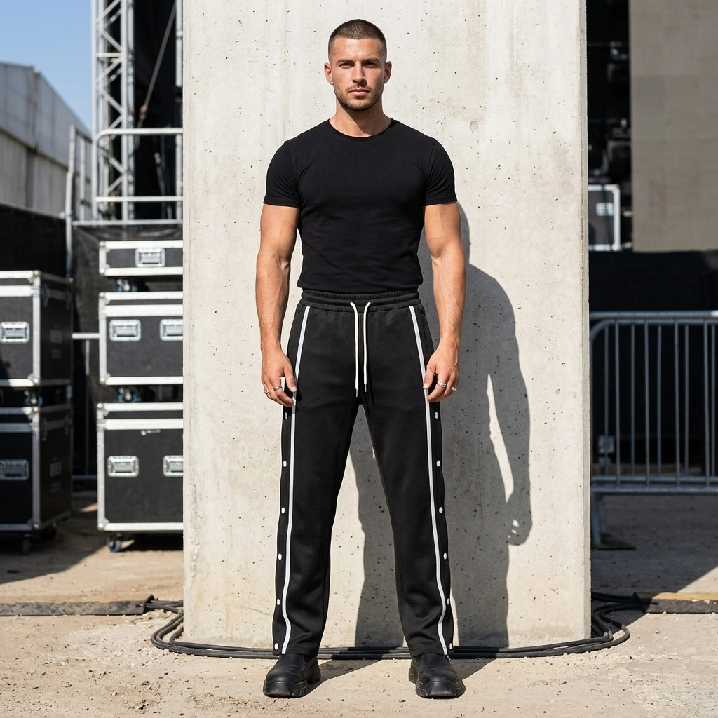 SnapTrack Broek met Zijdrukknopen