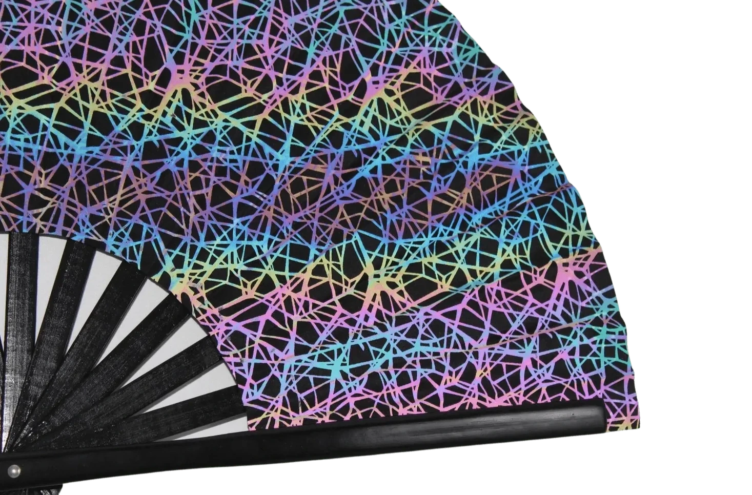 Neon Twilight - Reflektiver XXL Rave-Fächer