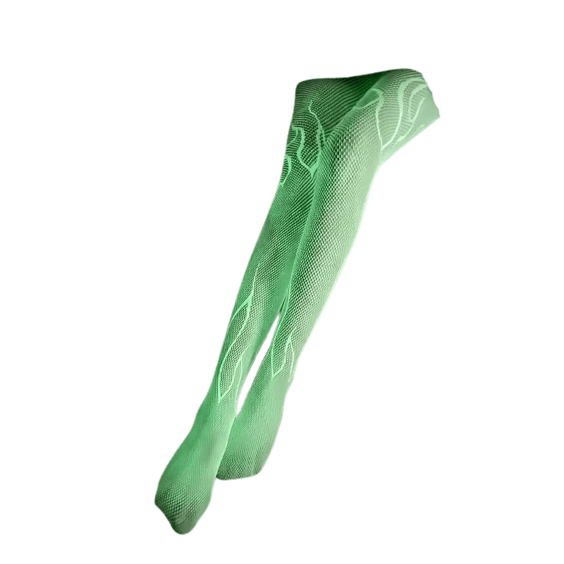RaveGlow Neon Netzstrumpfhosen mit Muster