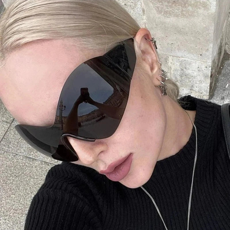 Runde Eleganz Techno & Rave Brille - Für unvergessliche Nächte!