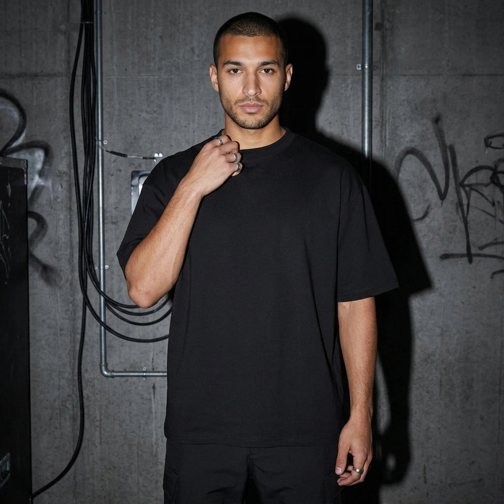 Oversize T-Shirt rave angel v2 - Frontansicht | Techno Essentials