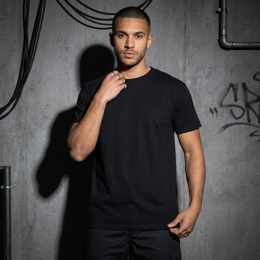 Rave Angel Heavy Cotton T-Shirt - Frontansicht | Techno Essentials
