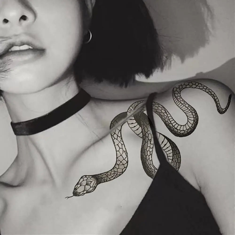 Temporäres Tattoo - Schlange