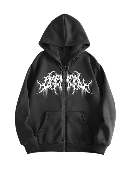 Rave Hoodie für den Winter-Gothic Rave Heat Hoodie - Techno Essentials