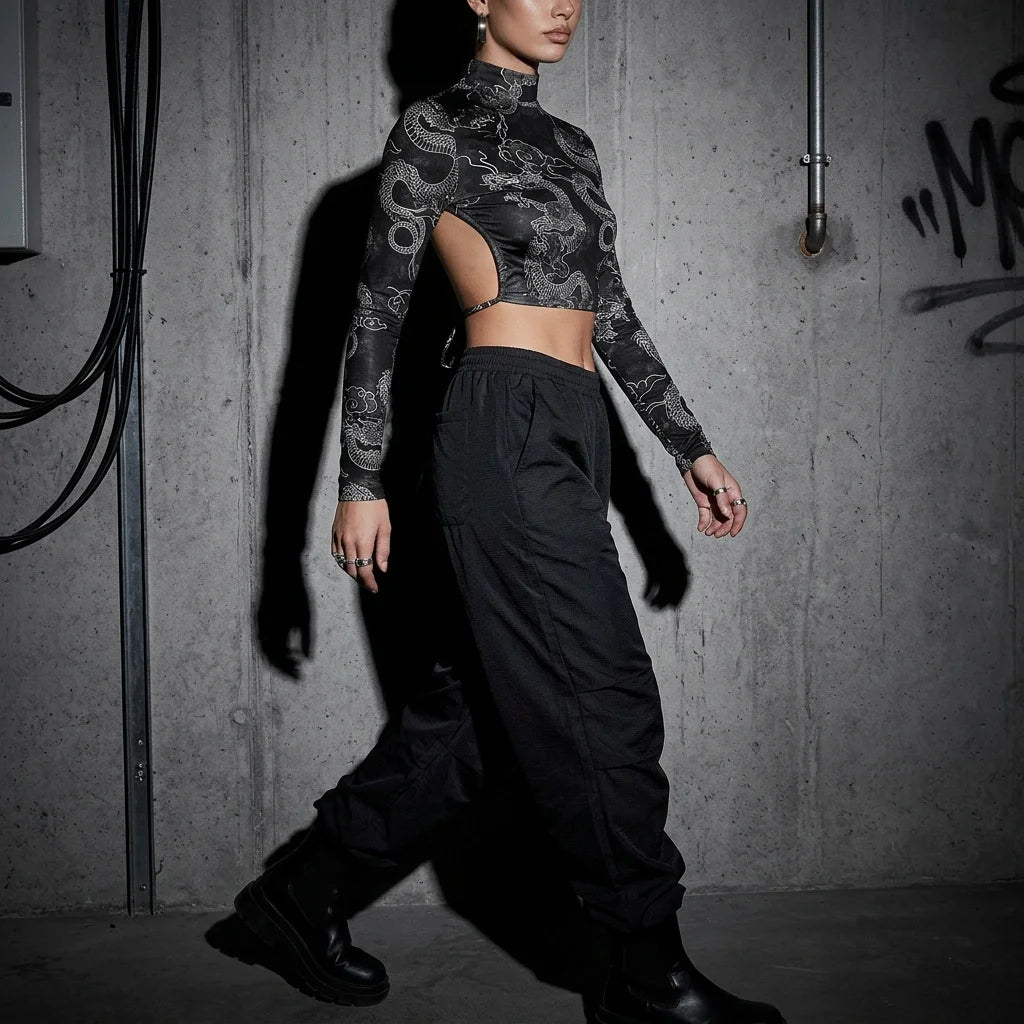 Dragon Night Rugloos Lange Mouw