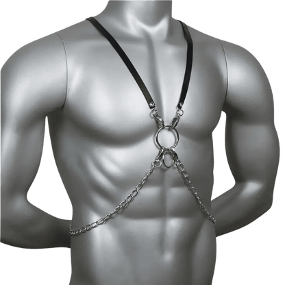 RaveMaster Harness – Stylische Body Chain mit Lederriemen