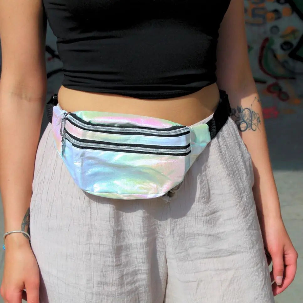 Holografische Techno Festival Bauchtasche