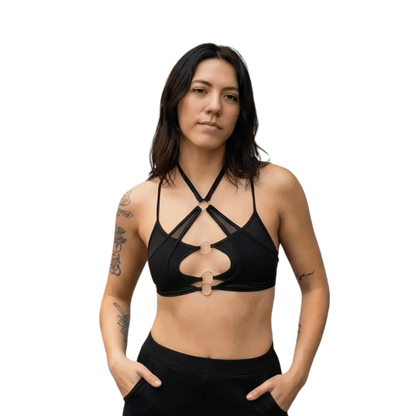 X-Strap Mesh Bralette