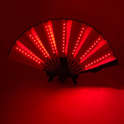Lichtgevende led-waaier in rood, vooraanzicht