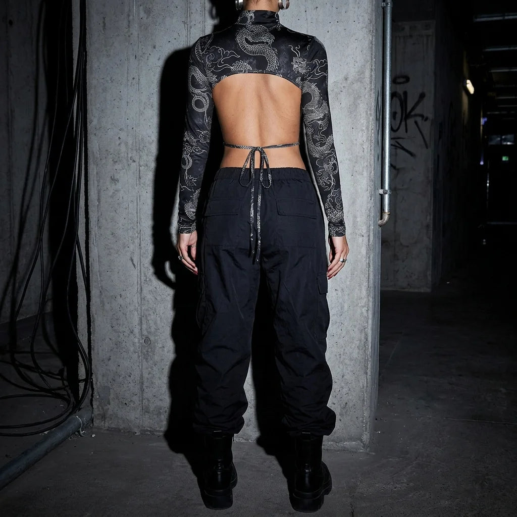 Dragon Night Rugloos Lange Mouw