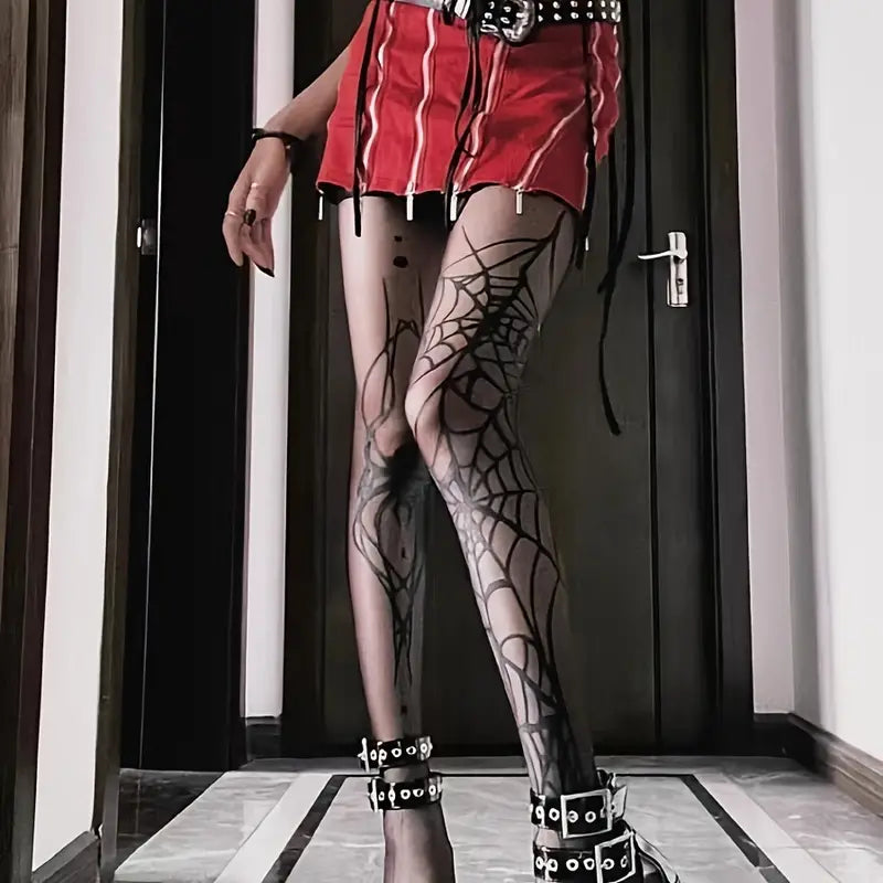 Spinnennetz Strumpfhosen