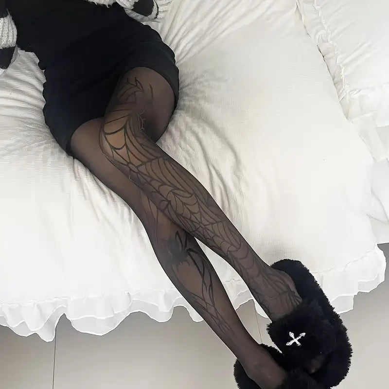 Spinnennetz Strumpfhosen