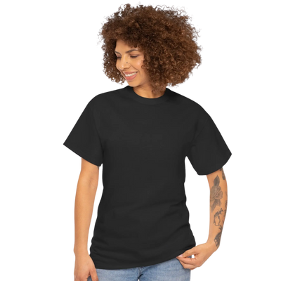 Zwart Techno Rose Classic rave-shirt bij vrouwelijk model, vooraanzicht