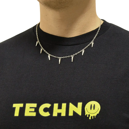 Techno Spike Chain – Stachel-Halskette für den Rave Look