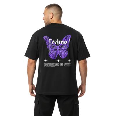 Techno Butterfly Oversize T-Shirt