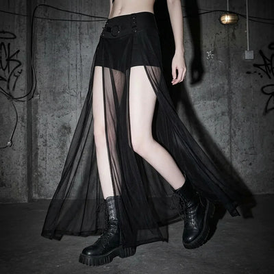 Dusk Mesh Rok in beweging, zijaanzicht bij model