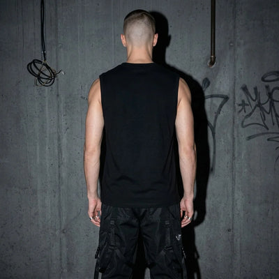 Achteraanzicht Nightfall tanktop, zwart, urban look, festivalstijl
