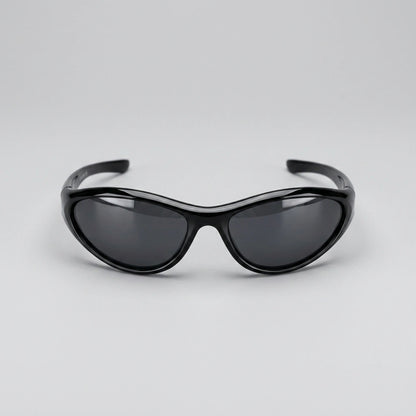 Darkwave Sleek Sonnenbrille für Raves - Produkt-Nahaufnahme | Techno Essentials