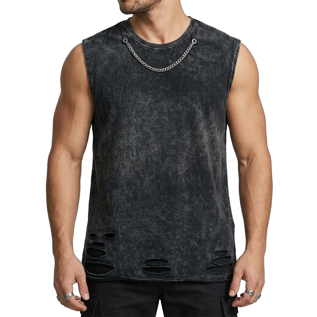 Rogue Chain Tanktop - Produkt-Nahaufnahme | Techno Essentials
