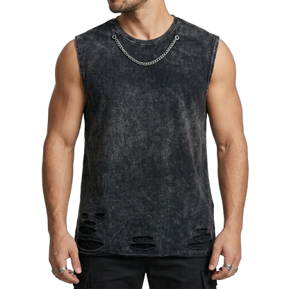 Rogue Chain Tanktop - Produkt-Nahaufnahme | Techno Essentials