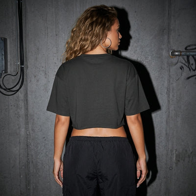 Techno Vibe oversized crop top - achteraanzicht | Techno Essentials
