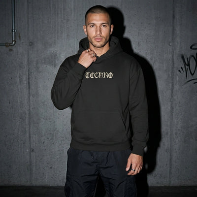 Techno Vibe oversized hoodie - vooraanzicht | Techno Essentials