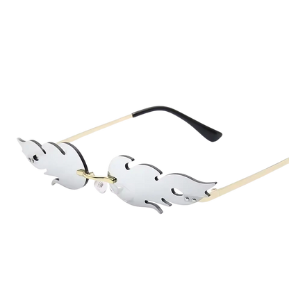 Techno-Rave Fire Flame-zonnebril