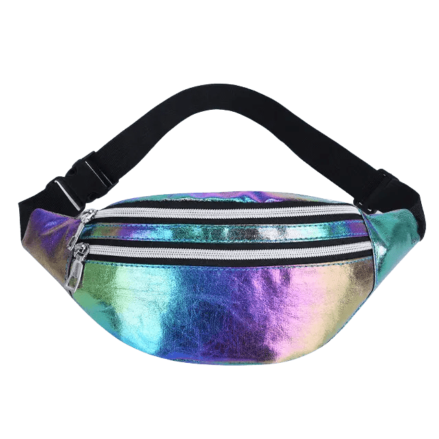 Holografische Bauchtasche - Techno Partys & Festivals